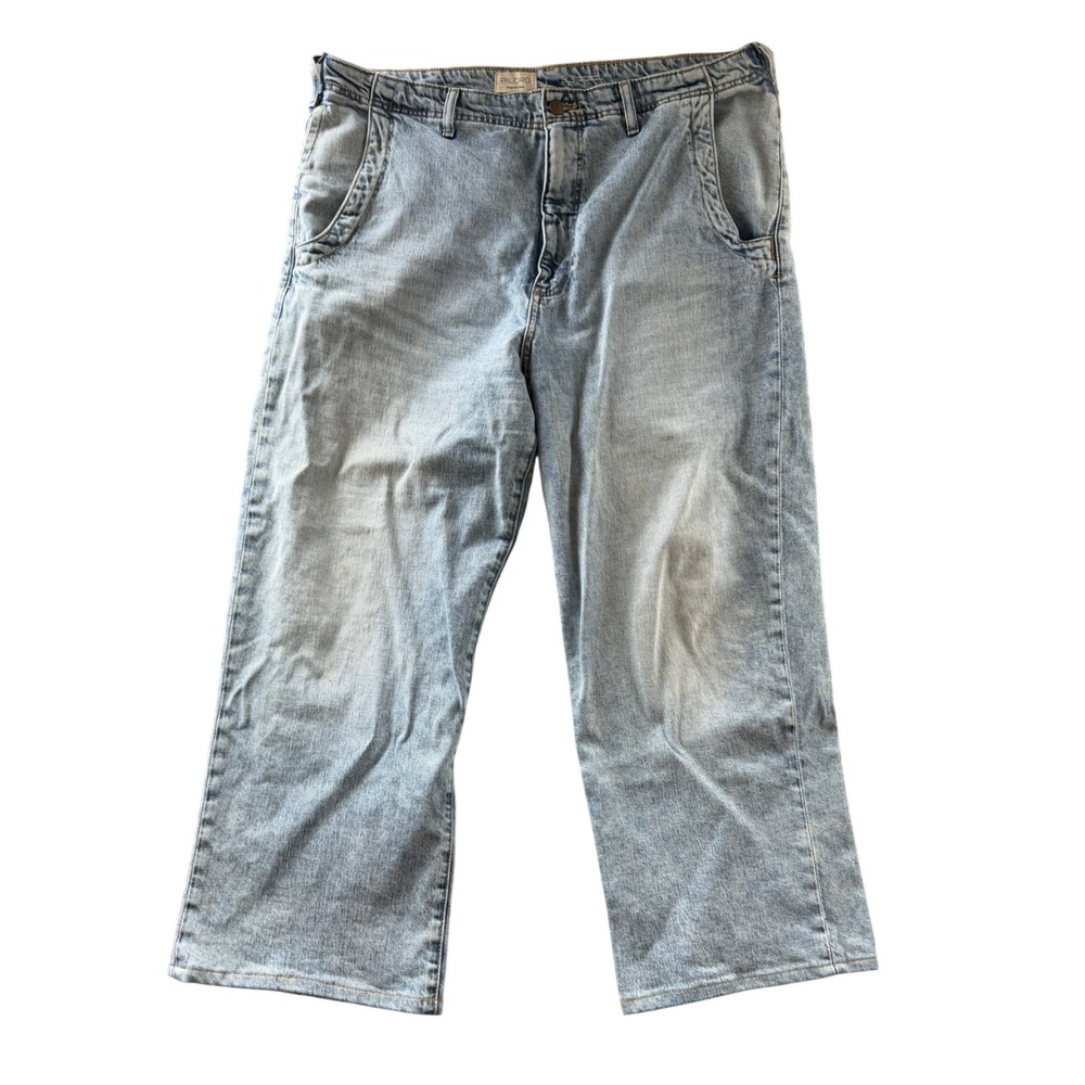 Pilcro and the Letterpress Light Blue Wide Leg Jeans
